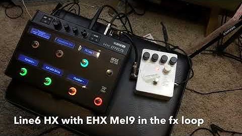 EHX Mel9 in FX loop of the Line 6 HX effects