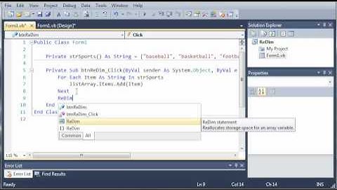 Visual Basic Tutorial - 75 - Dynamic Arrays