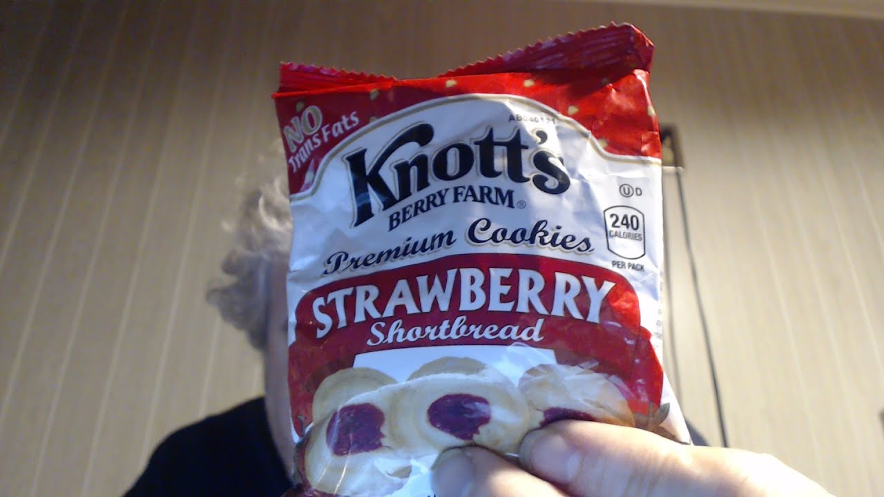 Knott's Berry Farm Strawberry Shortbread Premium Cookies YouTube