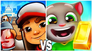 Subway Surf vs Talking Tom Gond Run - Gameplay Walkthrough (Android, iOS) All Max Level  screenshot 3