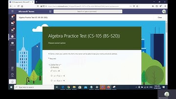 HowTo create MATH QUIZ in MS Teams using Microsoft Forms