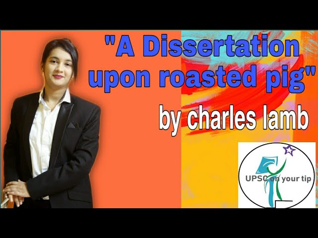 a dissertation upon roast pig theme