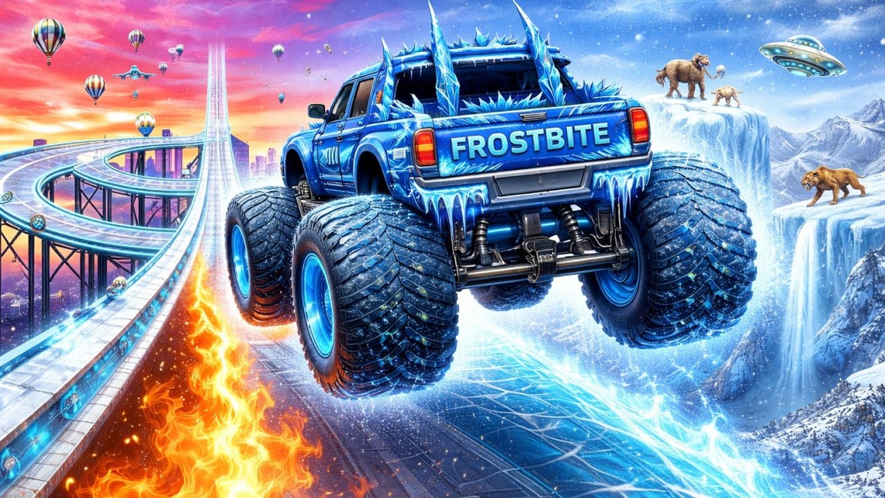 Monster Truck Mega Ramp Extreme Racing - Impossible GT Car Stunts Driving - Android GamePlay