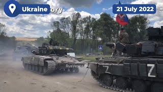 Video of a captured Ukrainian T-64BM Bulat tank being pulled by a Russian tank 🇷🇺🏹🇺🇦