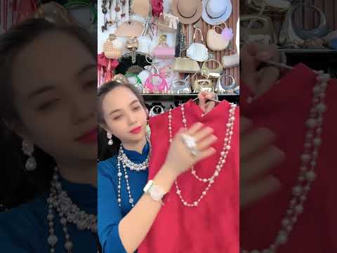 Top Dây Chuyền Ngọc Trai Mùa Thu | Mê Áo Dài