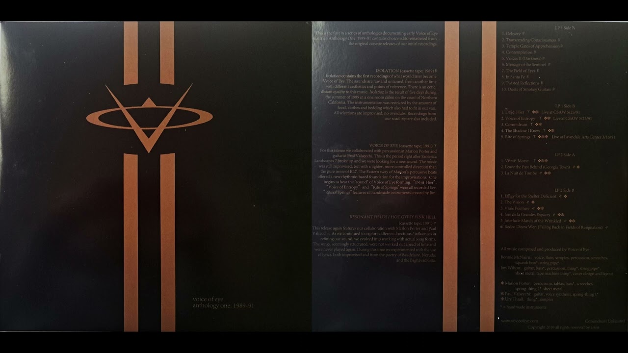 Voice Of Eye - Anthology One: 1989-1991 (2010) [2 x LP] - YouTube
