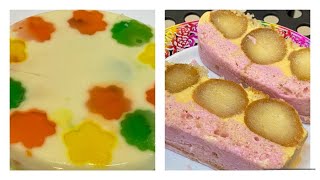 Festival Special | Colourful Agar Agar Pudding | Gulab Jamun Ice - Cream Cake