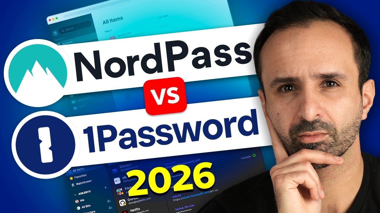 NordPass vs 1Password 2026 | Quel est le meilleur gestionnaire de mots de passe ?