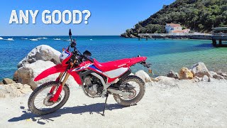 Honda CRF300L: Touring, Top Speed, First Sand riding.