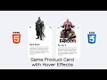 Game Product Card with Hover Effects - HTML CSS for Beginners