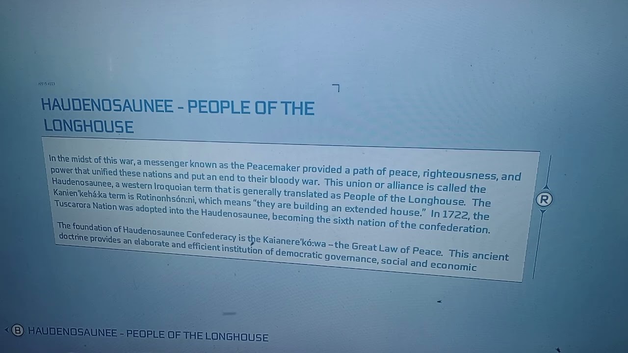haudenosaunee - people of the longhouse in assassin's creed 3 Sunday December 22nd 2024