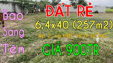 5/8/2020(ĐÃ BÁN❤)ĐẤT ĐẸP RẺ 257m2 GIÁ CHỈ 900TR. TẠI XÃ ĐỨC HÒA ĐÔNG, ĐỨC HÒA. LH 0936723377