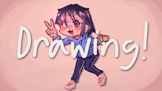 late night drawing come hang out, maybe facecam | art stream