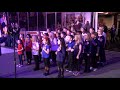 The T.R. Paul Academy Choir sings the Star Spangled Banner