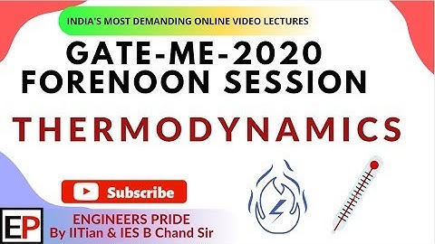 GATE 2020 | MECHANICAL (FORENOON SESSION) | THERMODYNAMICS QUESTIONS