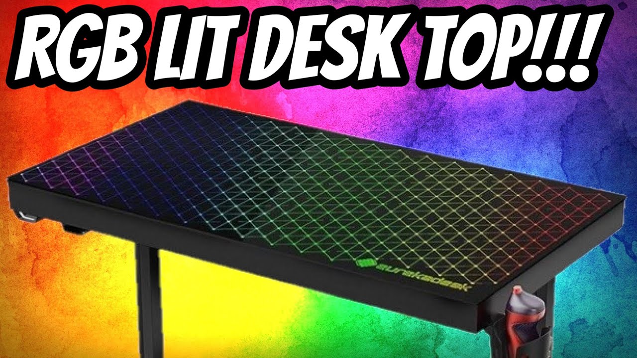 Eureka 47 Gaming Standing Desk with Glass Desktop and Spectrum RGB