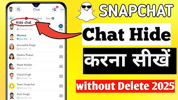 Snapchat Me Chat Hide Kaise Kare l Snapchat Message Hide Kaise Kare l How to Hide Snapchat Chat 2025