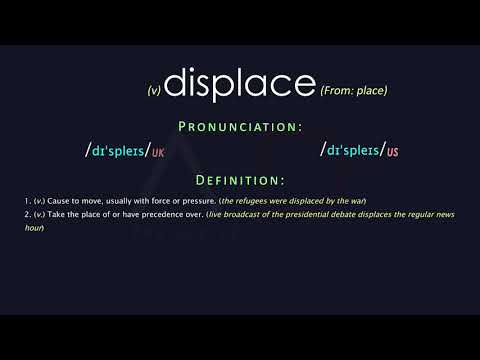 Displace Meaning And Pronunciation | Audio Dictionary