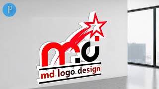 How To Make Monogram Md Logo Design Pixellab