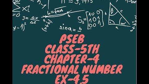 CLASS 5th || PSEB || CH-4 || EX- 4.5