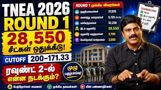 TNEA 2026 Round 1 Analysis | 28,550 Seats Allotted | Cutoff 200–171.33 | Round 2 என்ன நடக்கும்