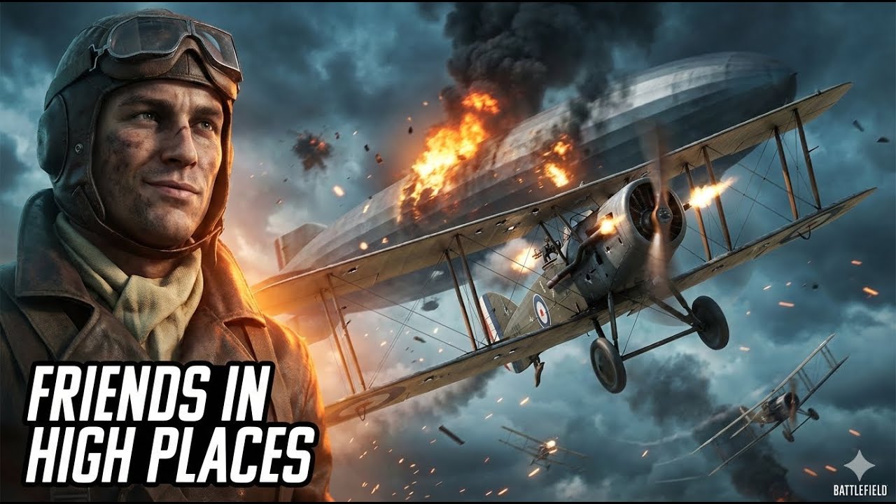 Aerial Dogfight Over Western Front | Royal Flying Corps, Friends In High Places | Battlefield 1 4k