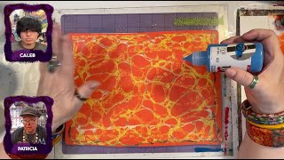 🟣 Thoughts & Mixed Media Arty Fun Gelli Printing Caleb Co-Hosts with Liquid Layers!