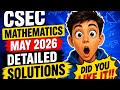 Csec Mathematics Paper 2 2026 Solutions