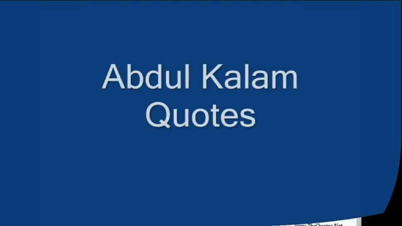 Abdul Kalam Quotes - Part 2 - YouTube
