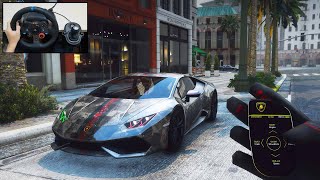 Lamborghini Huracan Gucci Edition - POV Drive | GTA 5 Steering Wheel | Logitech G29 Gameplay