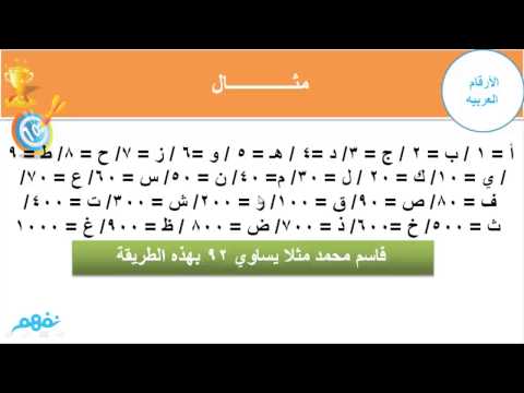 الأرقام العربية لغة عربية للثانوية العامة موقع نفهم موقع نفهم