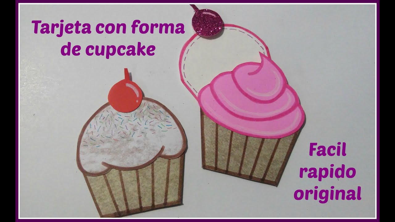 Tarjeta en forma de cupcake | facil | rapido