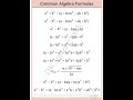 maths common Algebra formula|maths basic formula