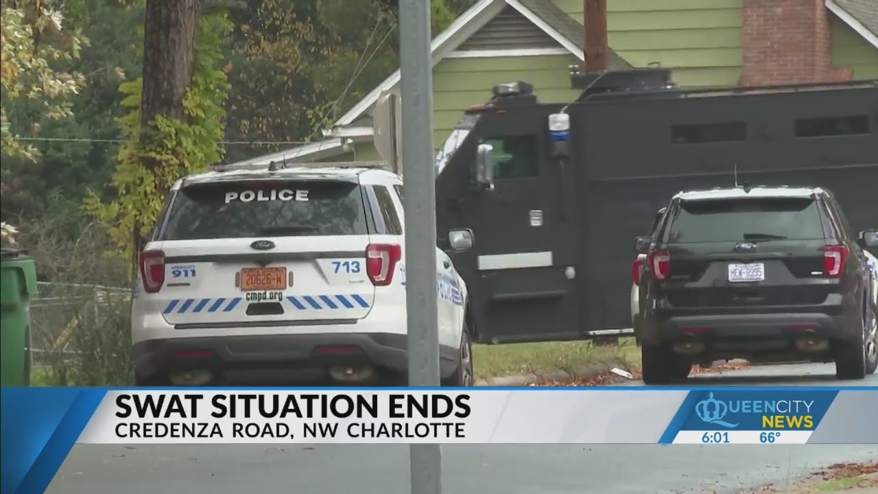 SWAT situation ends in NW Charlotte, search for suspect underway - YouTube