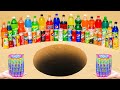 Big Coca Cola, Fanta, Pepsi, Mirinda, Mtn Dew, Sprite, 7up and Other Sodas vs Mentos Underground