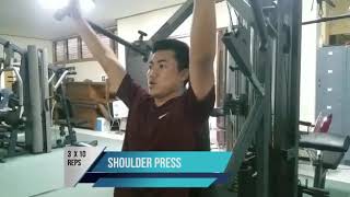 Latihan kekuatan otot bahu/shoulder press