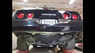 1984 C4 CORVETTE GETS WALKER MUFFLERS & MUFFLER DELETES GETS DELETED!