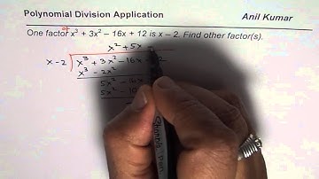 How to Find other Factors of a Polynomial When one is given