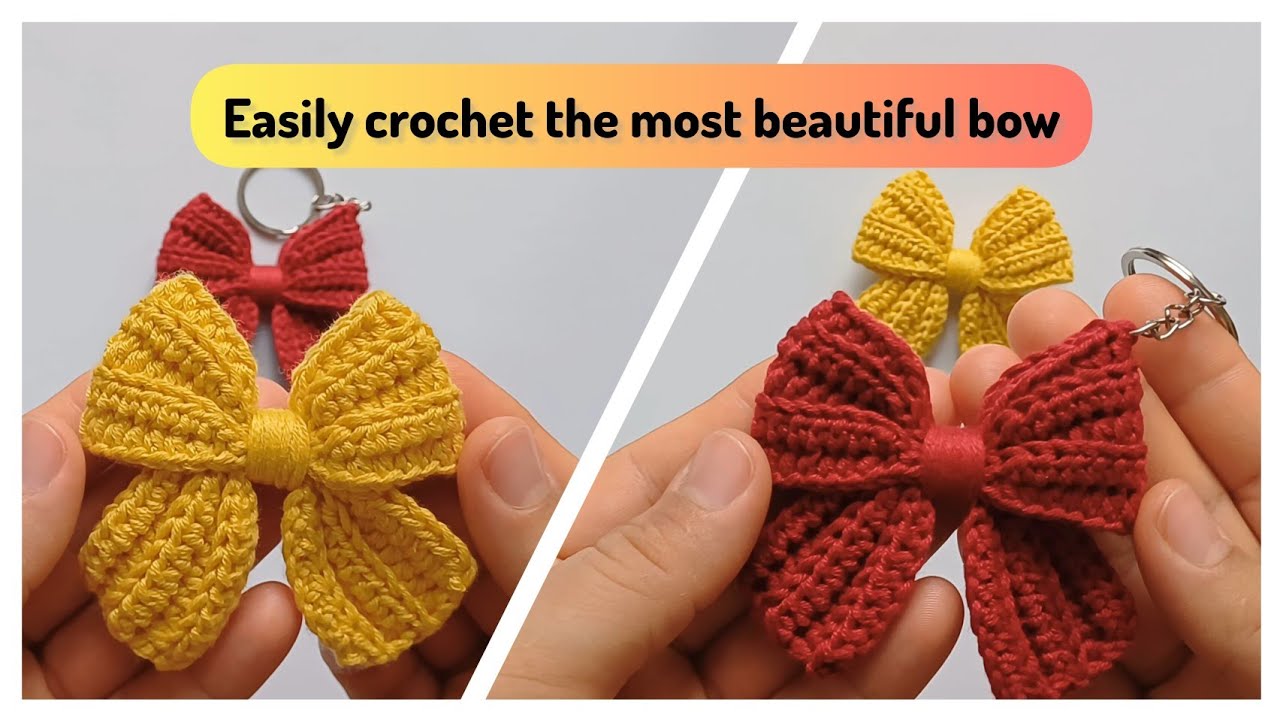 Step-by-Step Crochet 🎀 Bow Tutorial - Easy & Beautiful for Beginners ...