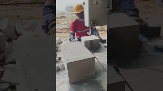 AAC Block cut in Cube size | block cutting Machine | #civilengineering #crs #skill #cube #hardwork