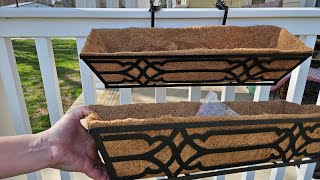 Window Boxes Planters for Outdoor - 24 Inch Hanging Planter