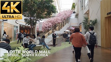 [4K] Walking in the Lotte World Mall in Seoul, South Korea, 롯데월드몰 걸어보기, ロッテワールドモール, 乐天世界购物中心