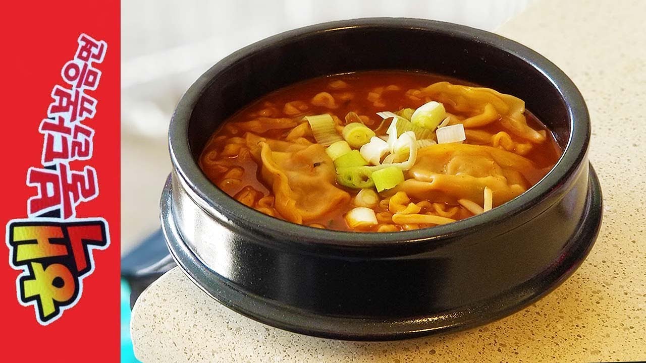 BEST FIRE NOODLE DUMPLINGS BULDAK BOKKEUMMYUN DUMPLINGS Instant Noodle Recipe Time EP 100