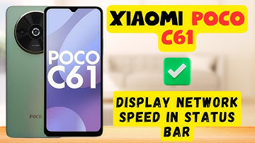 Display network speed in status bar || How to show network speed Xiaomi Poco C61