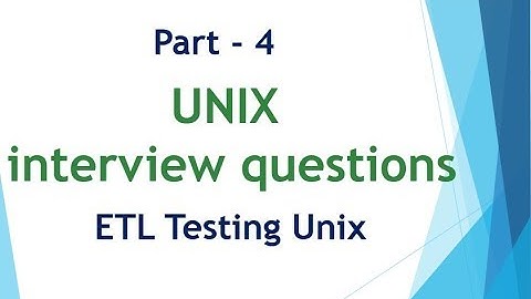 UNIX & Linux interview questions for ETL Testing Part 4