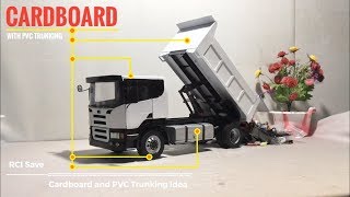 How to Paint Remote Control Car Cardboard Tractor Truck Hydraulic Dumper Truck Body handmade