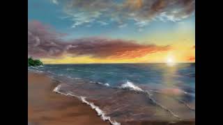 iPad Procreate Digital painting - Timelapse, Sunset