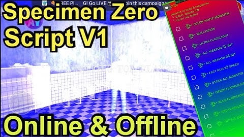 Specimen Zero Script V1 Updated New 2021