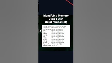 Identifying Memory Usage with DataFrame.info() #ai #artificialintelligence #machinelearning #aiagent
