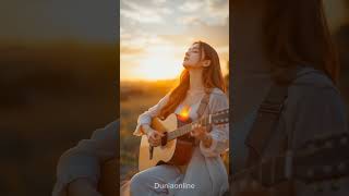 🎸 Cewek Cantik Main Gitar di Sore Hari 🌅 | Akustik Senja #shorts #guitar #music